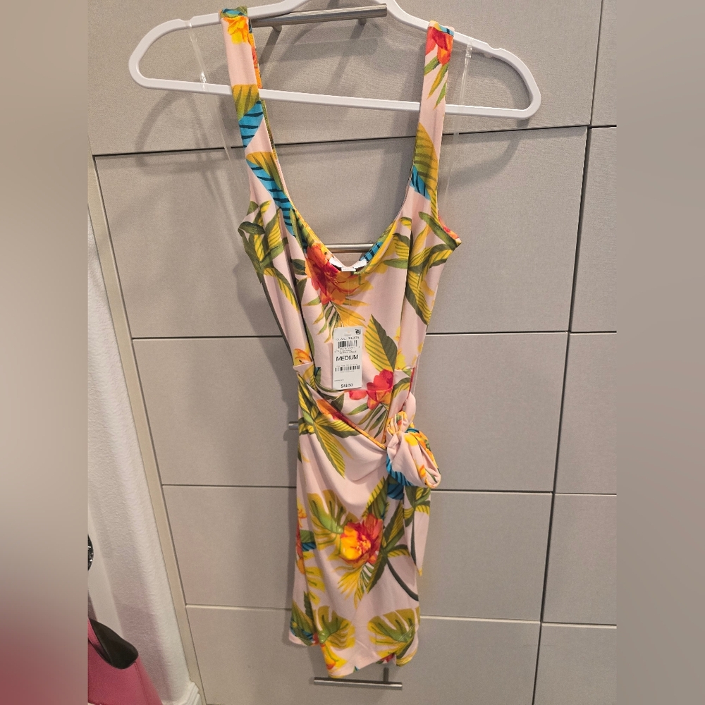 Tropical Floral Print Dress